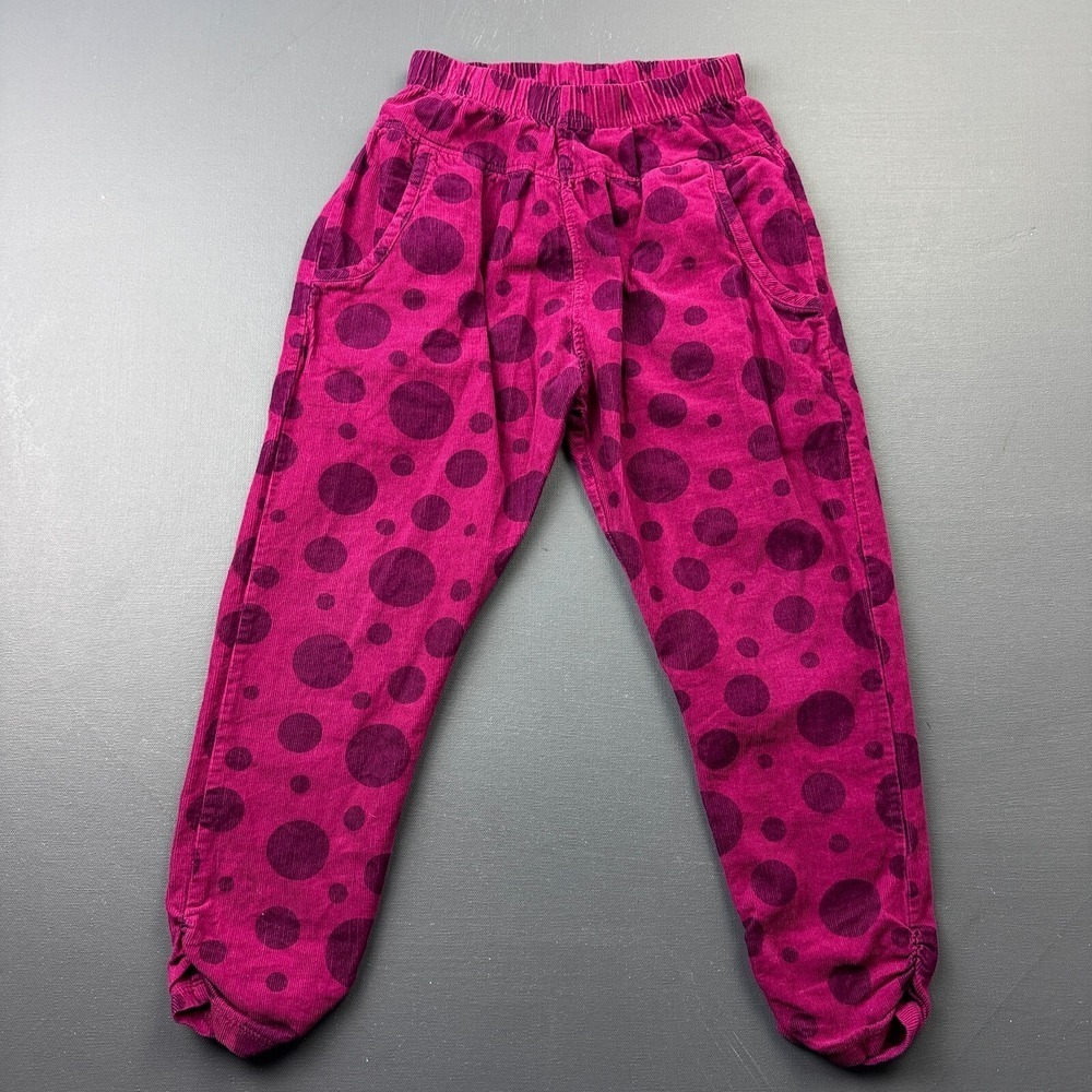 Phister & Philina Girls Size 7 122CM Pink Polka Dot Pants Elastic Waist Casual